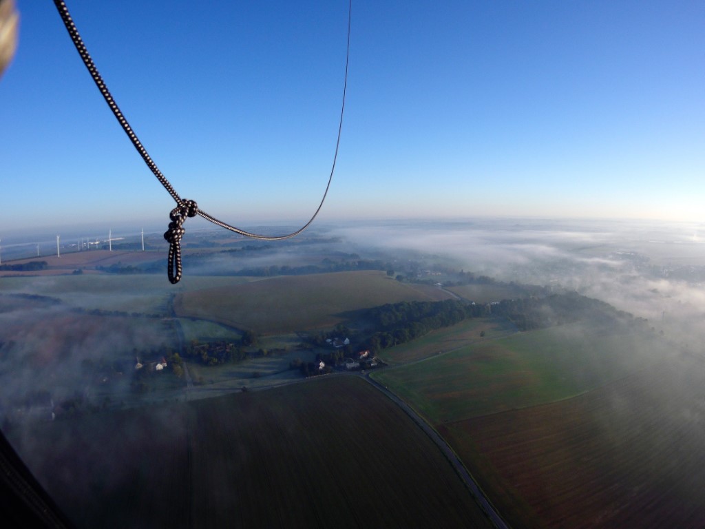 Ballonfahrten Chemnitz Blauer Himmel Morgenfahrt Nebel Blue Sky Dunst